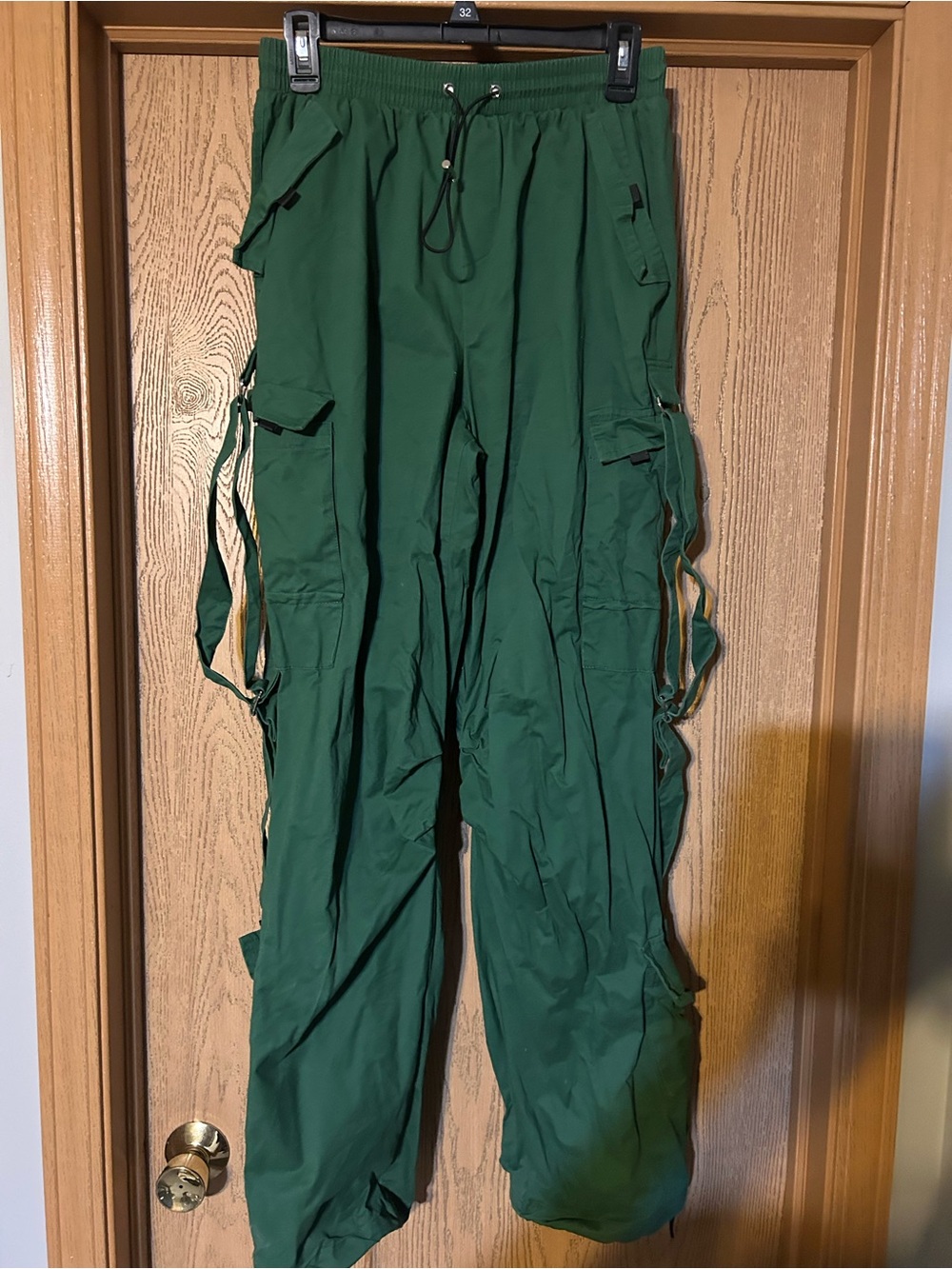Fashion Nova Green Cargo Drawstring Pants